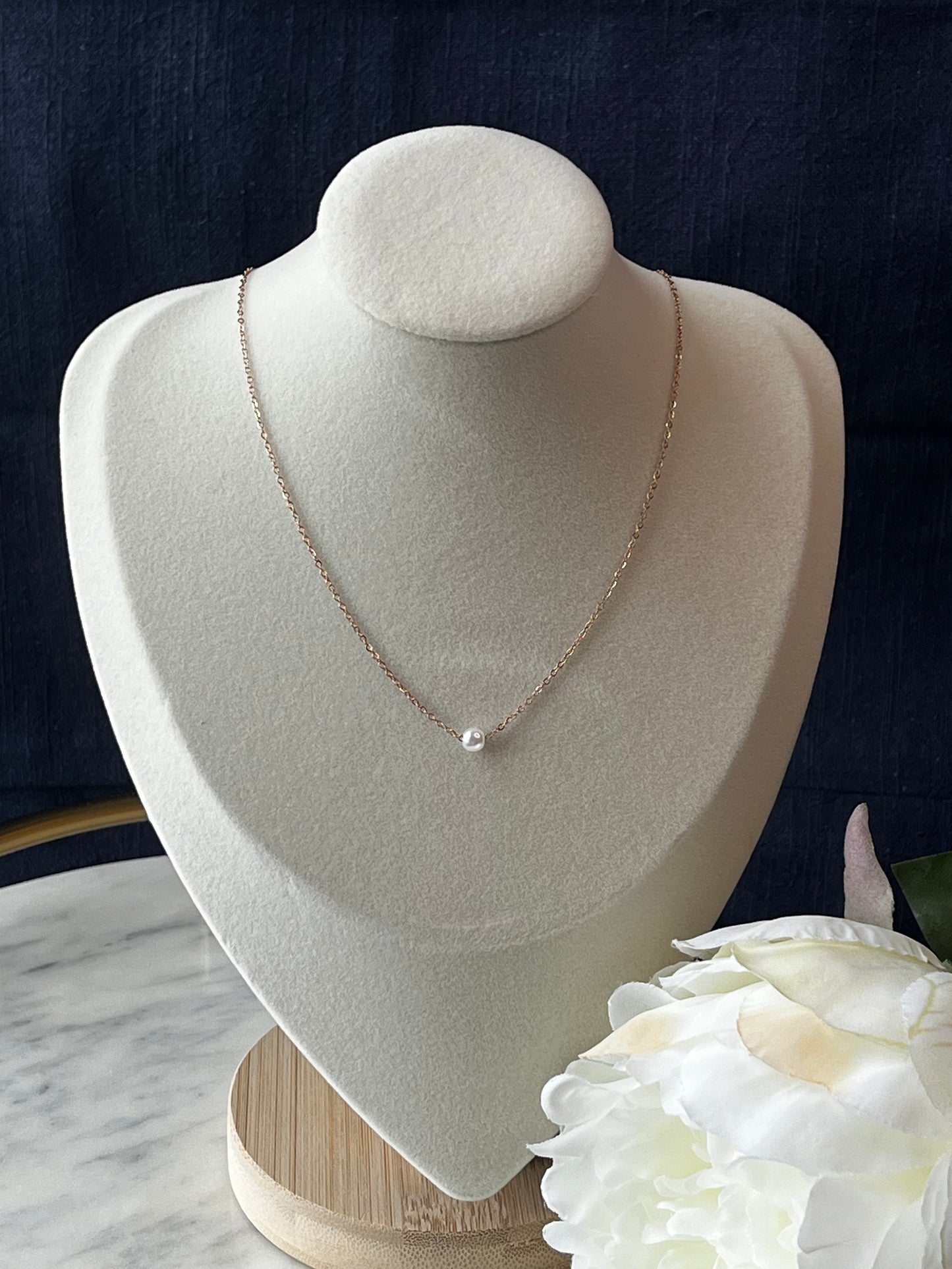 Dainty Pearl Necklace 2 sizes pearls